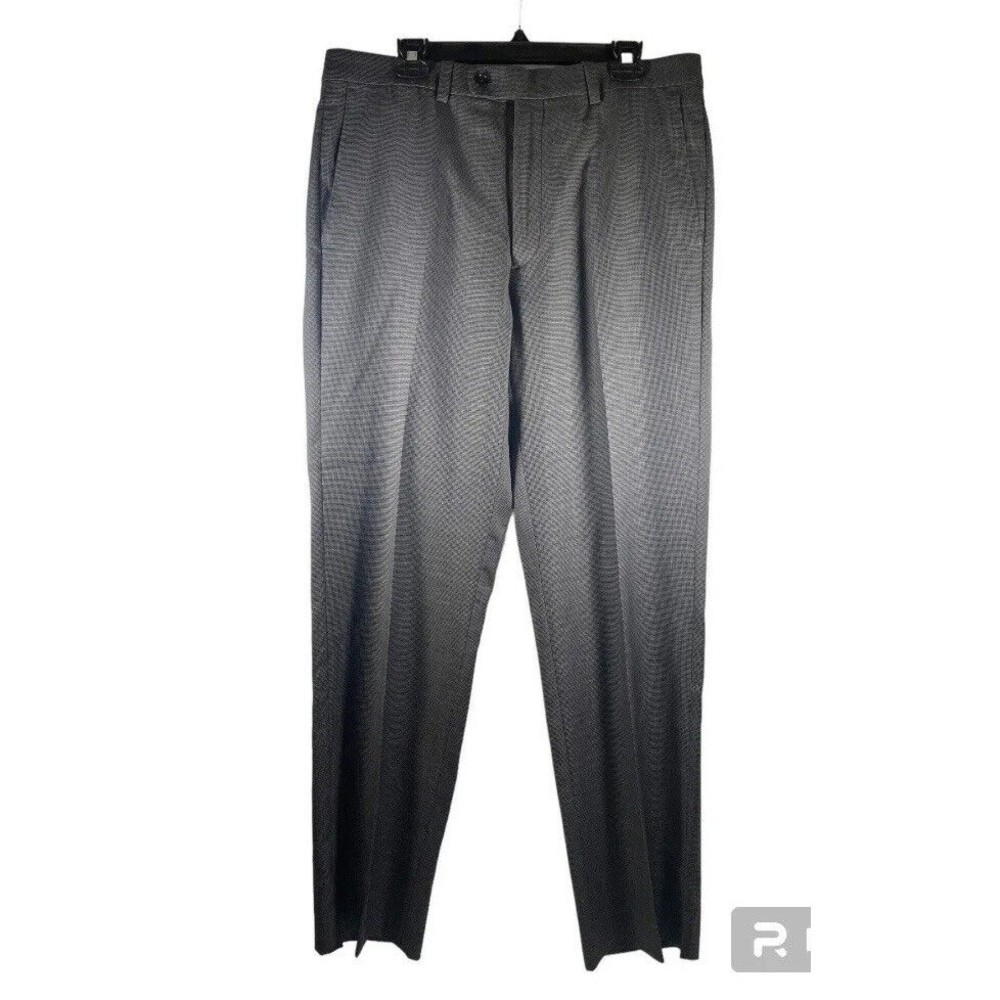 Ari8to Aristo Eighteen Men’s Stirling Charcoal Wool Dress Pant Trouser Sz 36